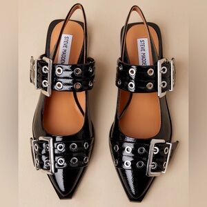 Steve Madden Graya Pointed Toe Slingback, 8, Black